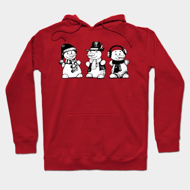 Cute Snowman Characters Funny Xmas Gift Hoodie by salemstore